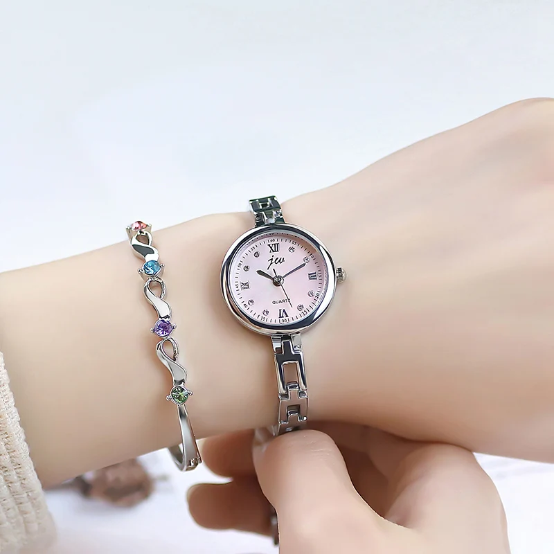 Новый бренд JW женский браслет роскошные Кристальные нарядные часы женские