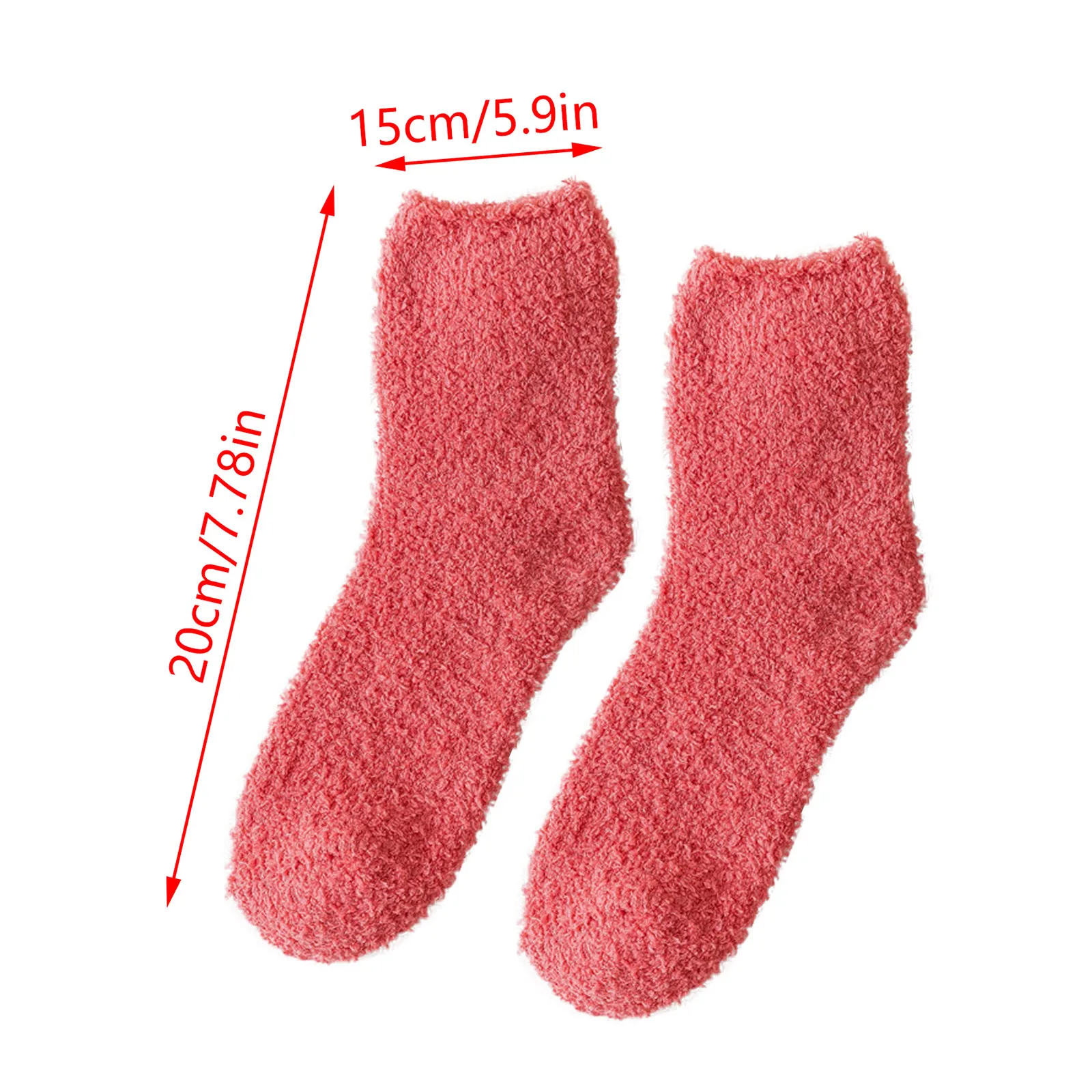 

Coral Fleece Socks With Thicker And Warmer Floor Socks For Women In Solid Colors Breathable Comfortable Fabric Socks Calze Donna