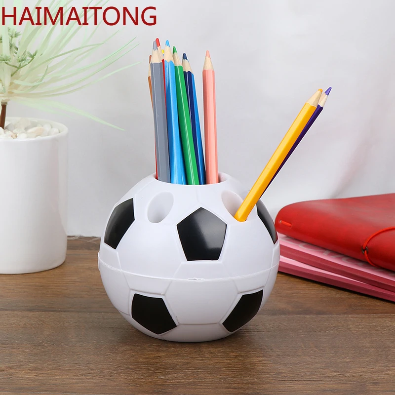 

Creative Football Pen Holder Plastic Durable Desktop Storage Box Multifunctional Pencil Storage Rack Stationery Office Home