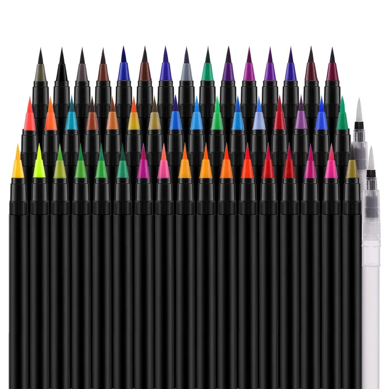 

Watercolor Brush Markers Pen for Water Based Drawing Paint Markers Brush Tips for Coloring Comic Calligraphy Artists Beginners