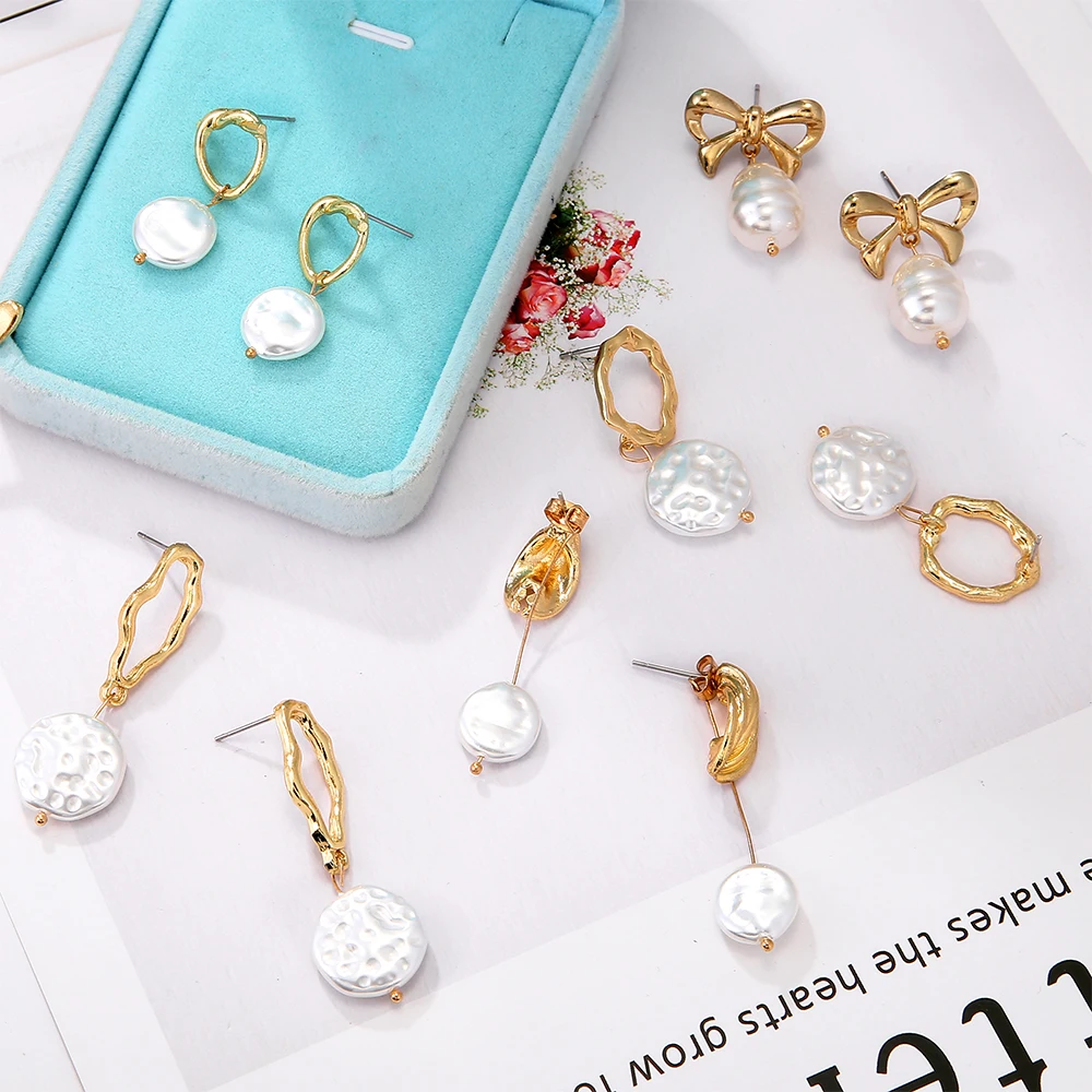 Женские длинные серьги подвески с имитацией жемчуга в Корейском стиле подарок