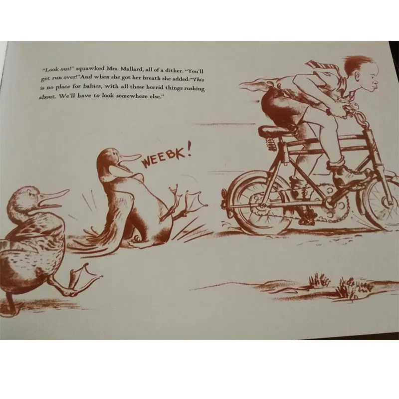 Make Way for Ducklings By rotor McCloskey обучающая английская книга с картинками карта для детей