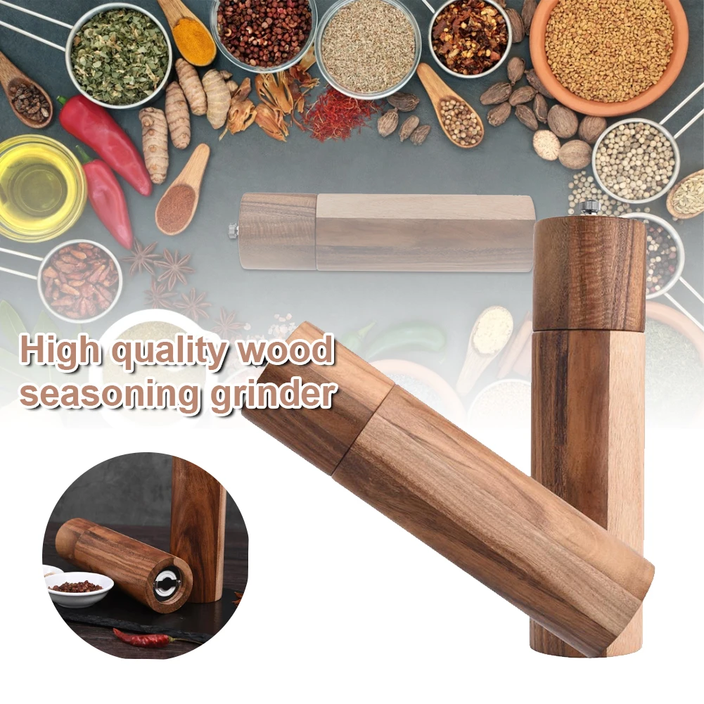 

Wooden Salt and Pepper Grinders, Manual, Sea Salt and Pepper Mills for Seasoning, Meal Prep, Cooking, Serving, Dining, Tableware