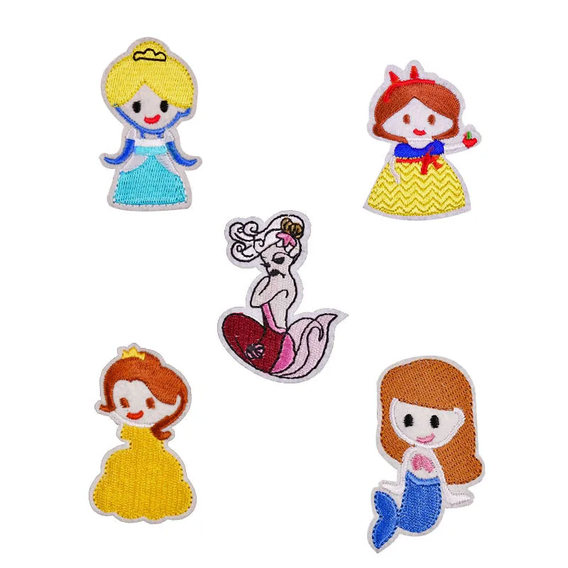 Нашивка русалка наклейка на одежду сделай сам теплопередающая аппликация для