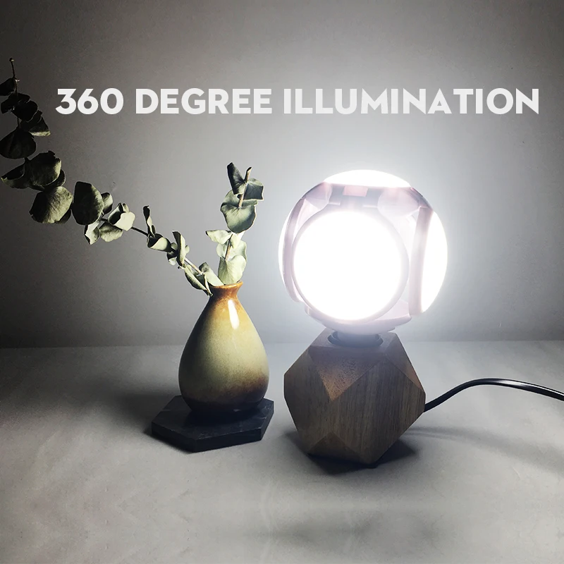 Светодиодный светильник E27 Складная Лампа 60 Вт 45 Футбольная лампа лопасть