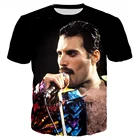 Мужская футболка Queen Band с 3D изображением Фредди Меркьюри рок, классная уличная одежда большого размера футболка классная, 5XL, топ 2021 г., QT-99 г.