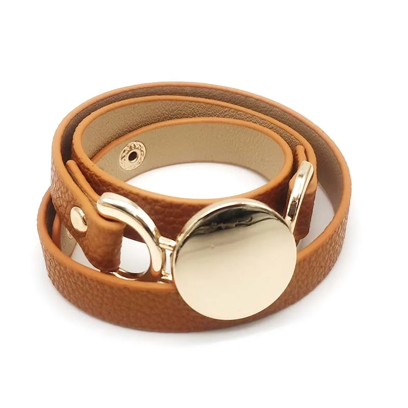 TOTABC оригинальный простой кожаный ретро браслет для женщин классический