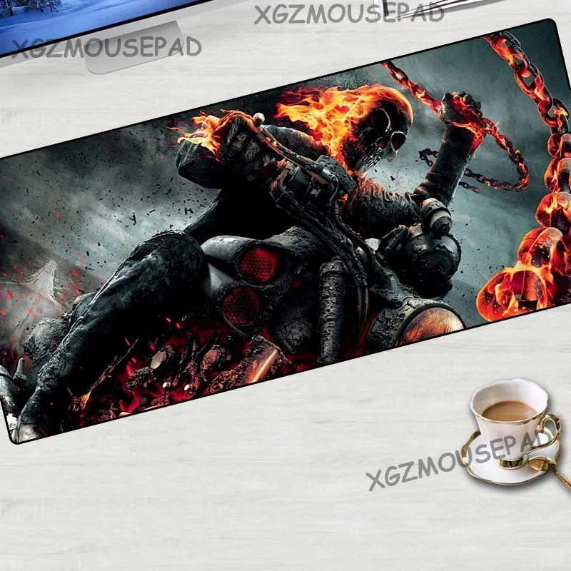 

XGZ Large Mouse Pad Exquisite Black Lock Edge Motorcycle Chain HD Movie Custom Internet Cafe Computer Desk Mat Rubber Non-slip