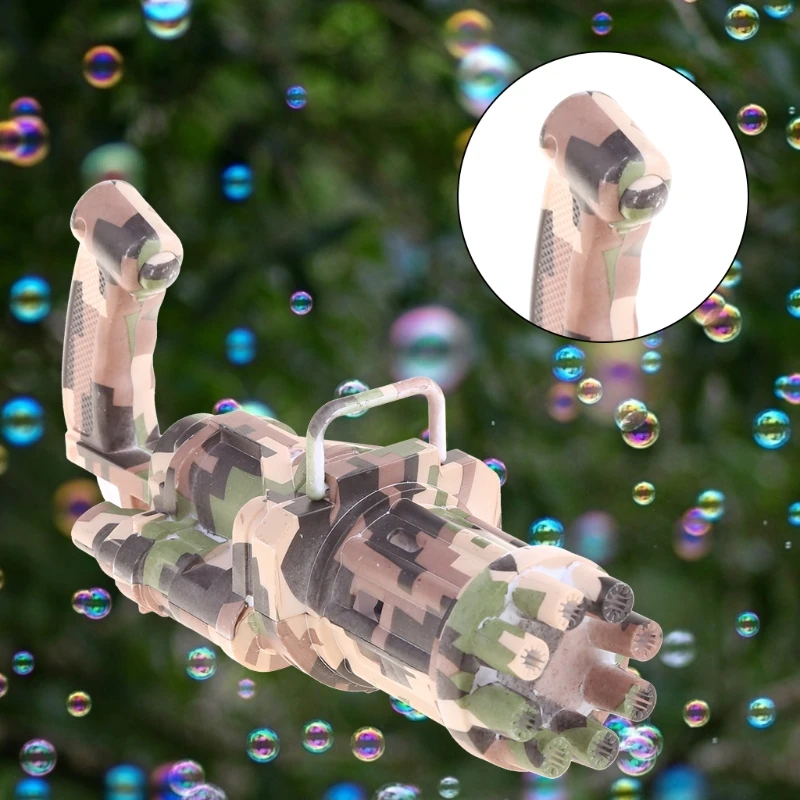 

DXAD 1PC Beach Outdoor Toy for Kid Interactive Automatic Toy for Baby Gatling Bubble Maker Multicolor Toy Wedding Celebrating