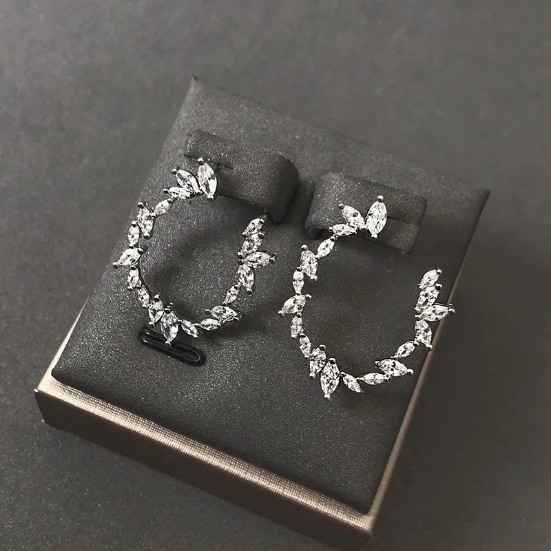 

S925 Sterling Silver May New Festival Circle Earrings Female Fashion French Luxury Jewelry Personality All-match Holiday Gift