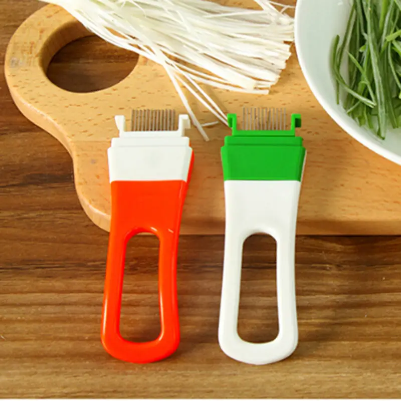 Нержавеющая сталь слайсер для зеленого лука Пластик ручка Шредер Cutter овощной