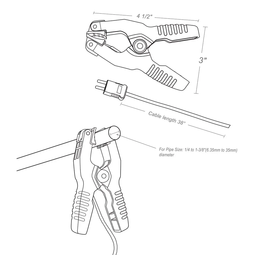 Стандартный зонд термопары K типа термометр с зажимом|Термометры| |