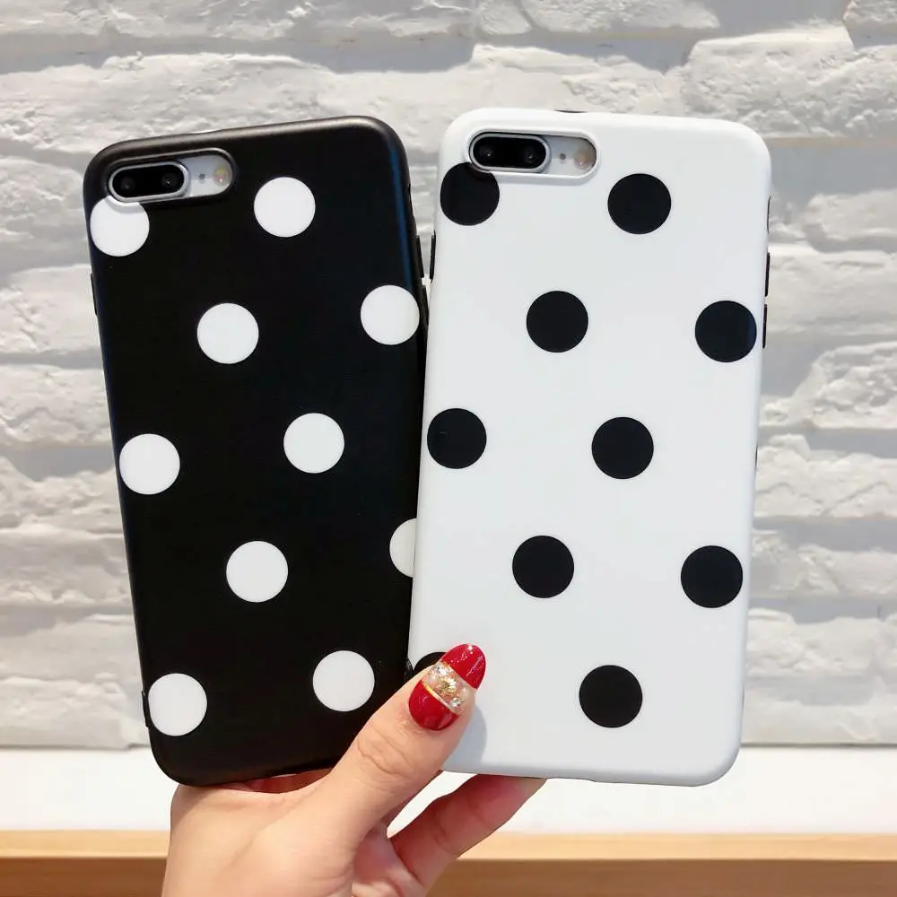 LAPOPNUT 360 милый узор в горошек чехол для телефона чехлы IPhone X Xr Xs Max 6 S 7 8 Plus Мягкий