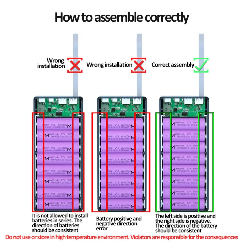 welding free 1618650 battery storage box pd qc3 0 usb 10w fast wireless charging power bank case 18650 battery holder box free global shipping