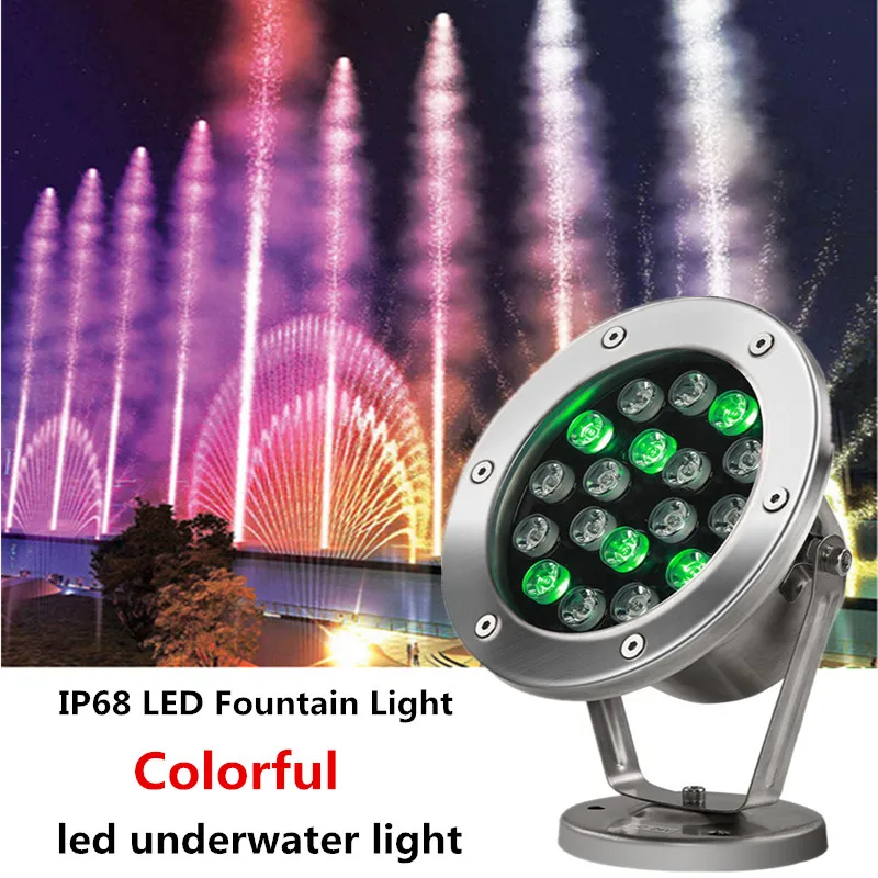 

LED Fountain Light Colorful Fish Pond Landscape Fountain Lights IP68 Waterproof Led Underwater Light Waterfall Pool Lighting 3W
