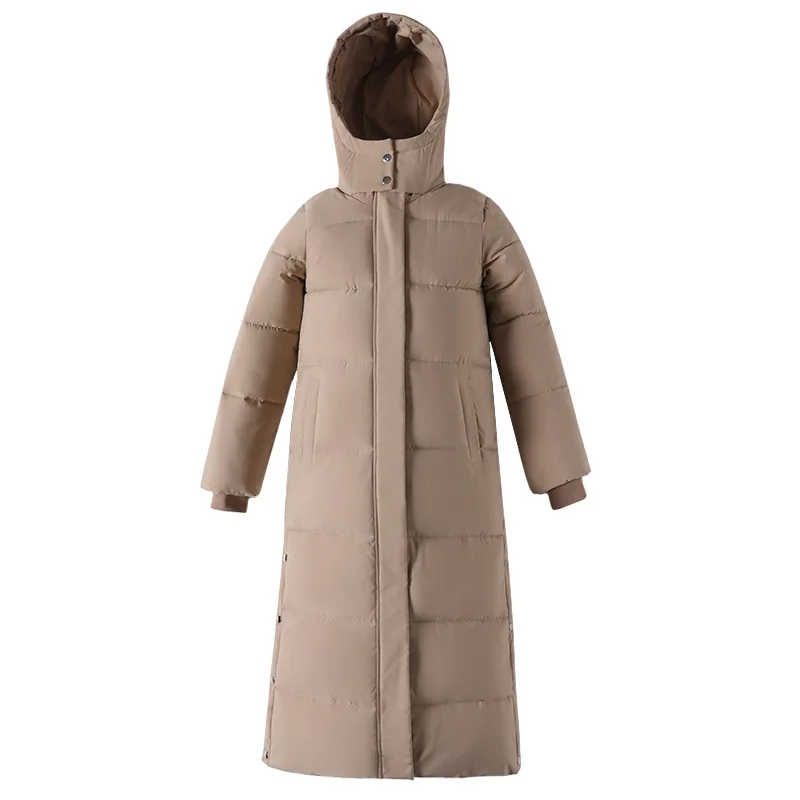 Новинка 2022 Корейская длинная парка с капюшоном модная зимняя куртка женское