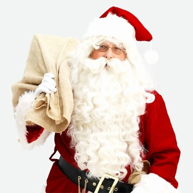 

Newest Christmas Decorative Santa Claus Wig + Beard Set Costume Accessory Adult Christmas Fancy Dress