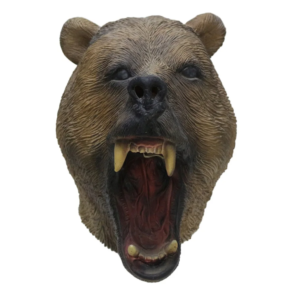 

Deluxe Quality Adult Novelty Carnival Animal Latex over Head grizzly bear Head Mask