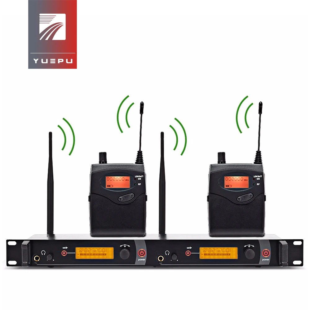 YUEPU RU 2050 Беспроводная система наблюдения за ушами микрофон мониторинг двойной