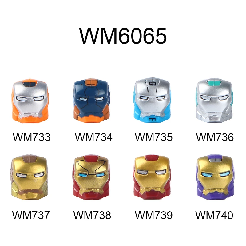 

32 Style Single Sale Movie DIY Building Blocks Kids Toys Iron Suit Educational For Children Boys Anime Figures Head Bricks Gift
