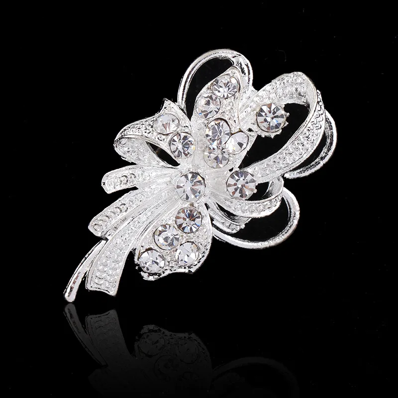 

New Rhinestone Crystal Flower Brooches For Women Wedding Briday Brooches Jewelry Fashion Wedding Party Bijoux Best Gift