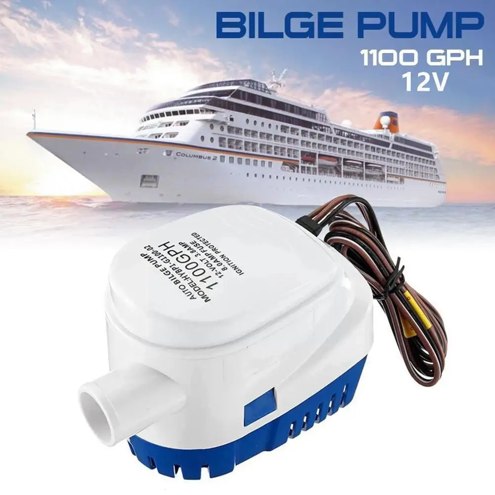 

12 1100gph Automatic Boat Bilge Pump Electric Marine Switch Water Bilge Sump With Boat Pump Pump Submersible Exhaust Z7w0