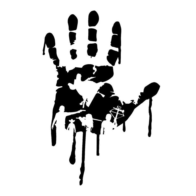 

LLY-2157 Creativity Red Blood Dripping Hand Personality Car Stickers PVC Hot Selling Auto Window Bumper Quality Waterproof Decal