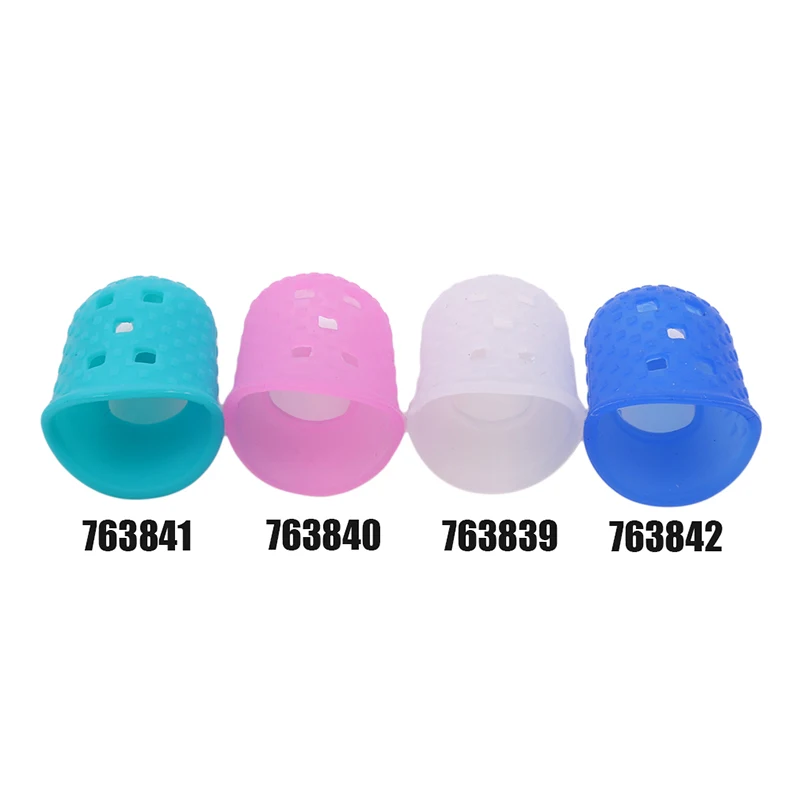 

15Pcs Silicone Finger Sleeve Slip Hollowed Out Breathable Freely Anti-scalding Needle Flip Book Money Playing Piano Thimble Slip