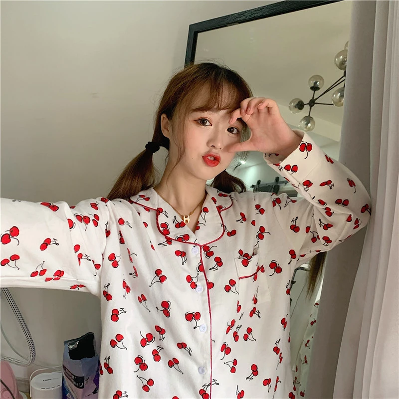 Autumn and winter ladies sanded cotton comfortable warm pajamas pajamas set sweet and cute girlfriends home service setJJF0068