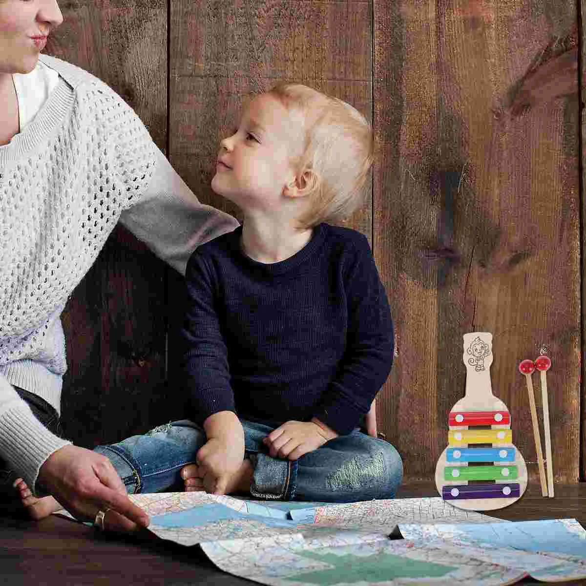 

Building Blocks Piano Baby Educational Musical Instrument Toys for Baby Use (Small Five Sound Piano Handle Pattern for