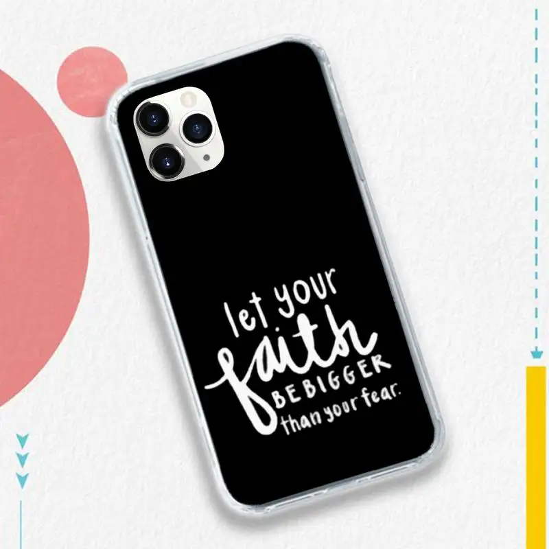 

Faith Christian Religious Jesus Phone Case Transparent soft For iphone 5 5s 5c se 6 6s 7 8 11 12 plus mini x xs xr pro max