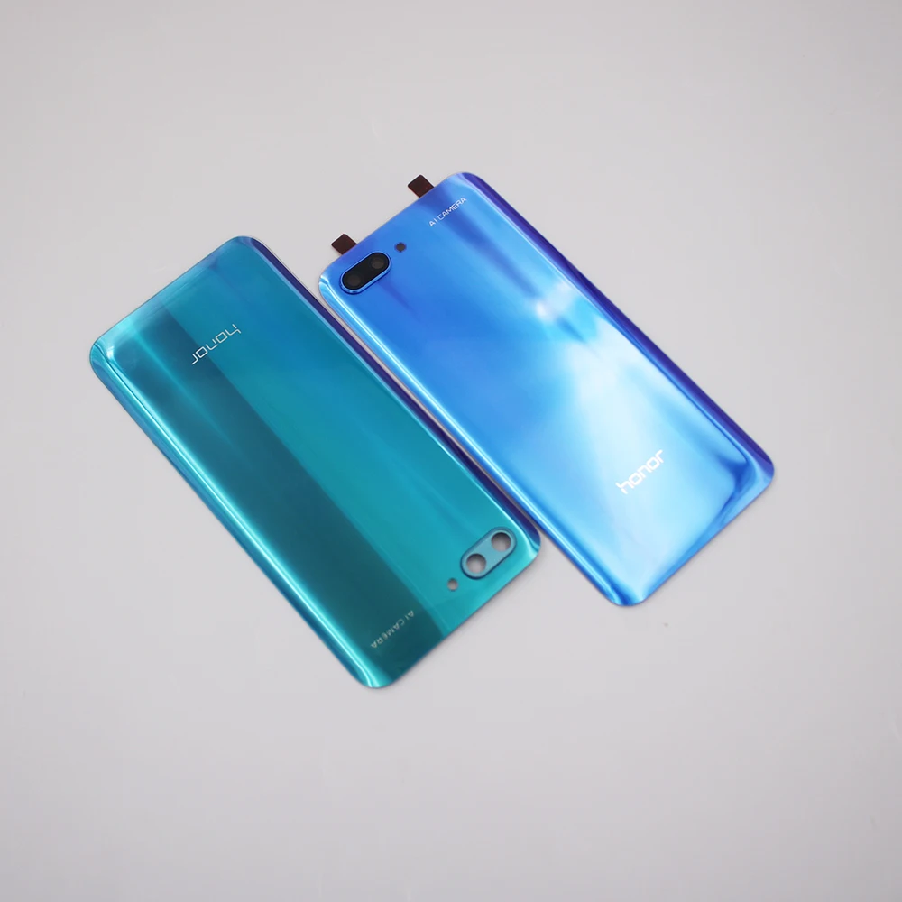 original for huawei honor 10 back battery cover real glass housing panel case honor 10 col l29 mobile phone parts camera lens free global shipping