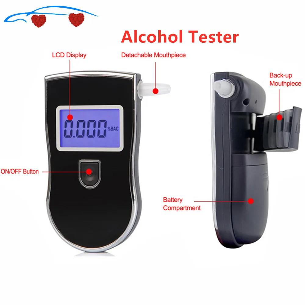 Профессиональный полицейский алкотестер цифровой с ЖК дисплеем анализатор