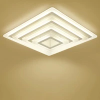 modern simple square dimmable led ceiling lights lustre acrylic metal bedroom led ceiling light dining room celing lighting lamp