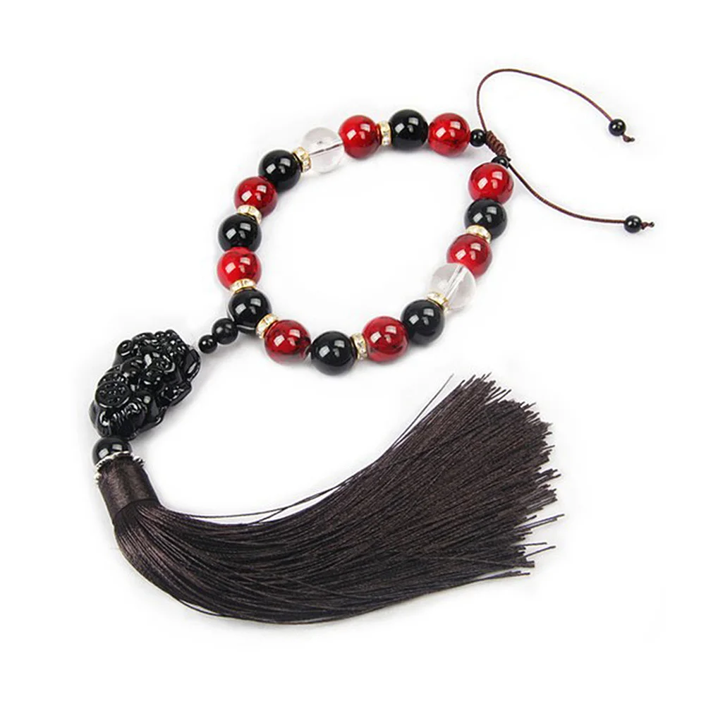 Автомобильные украшения Будда бусины кисточки авто интерьер зеркало заднего