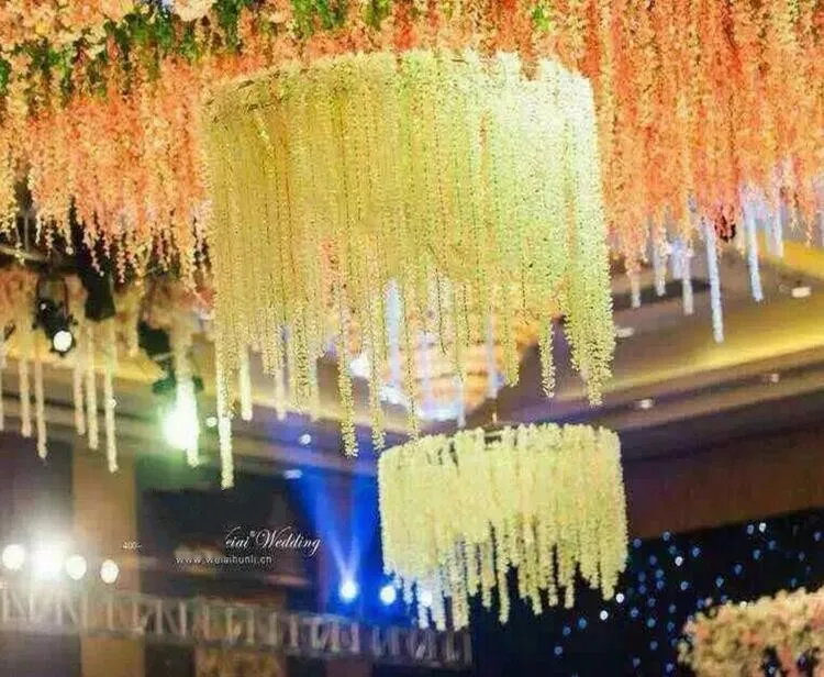 79 дюймов каждая полоска Орхидея Глициния лозы белый шелк искусственный цветок