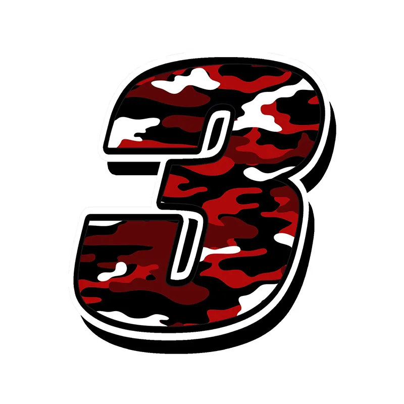 

Car Styling Racing Number Skateboard Decals and Stickers Motocross Auto Sticker Bike Rear End Decoration KK 20cm X 20cm