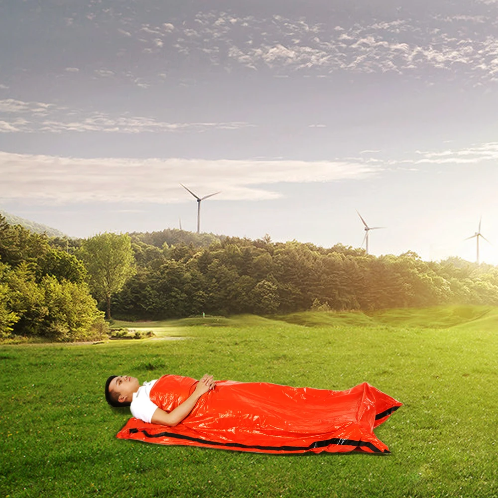 

High Quality Lightweight Outdoor Camping Sleeping Bag Emergency Lazy Sleeping Bag With Drawstring Sack For Camping Travel Hiking