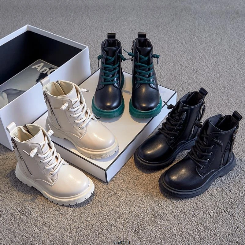 Детские Ботинки Martin осенние ботинки для девочек водонепроницаемые из