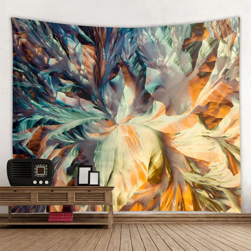 Psychedelic искусство Мандала Печатный полиэстер гобелен настенный для украшения дома гостиной спальни офиса 6 размеров