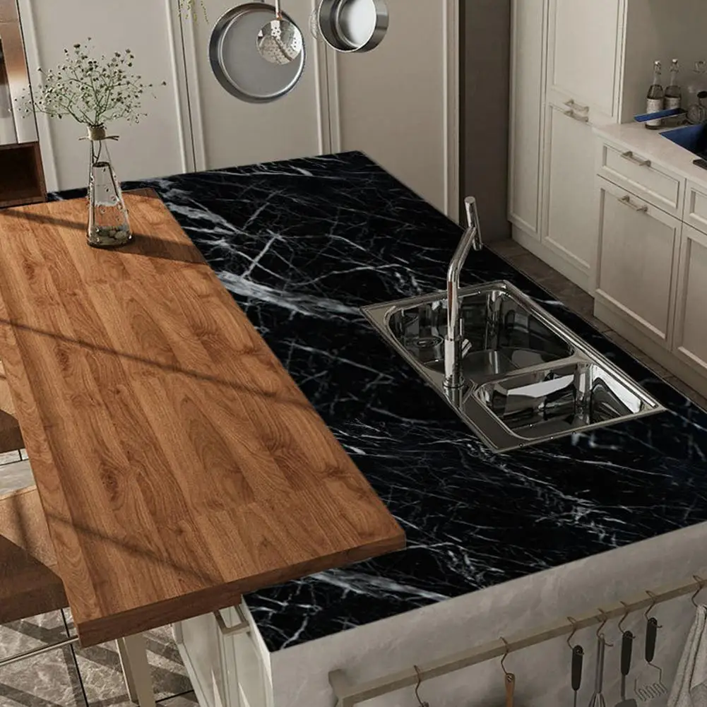 60x100 см водонепроницаемый мраморный узор самоклеющиеся обои для кухонного шкафа