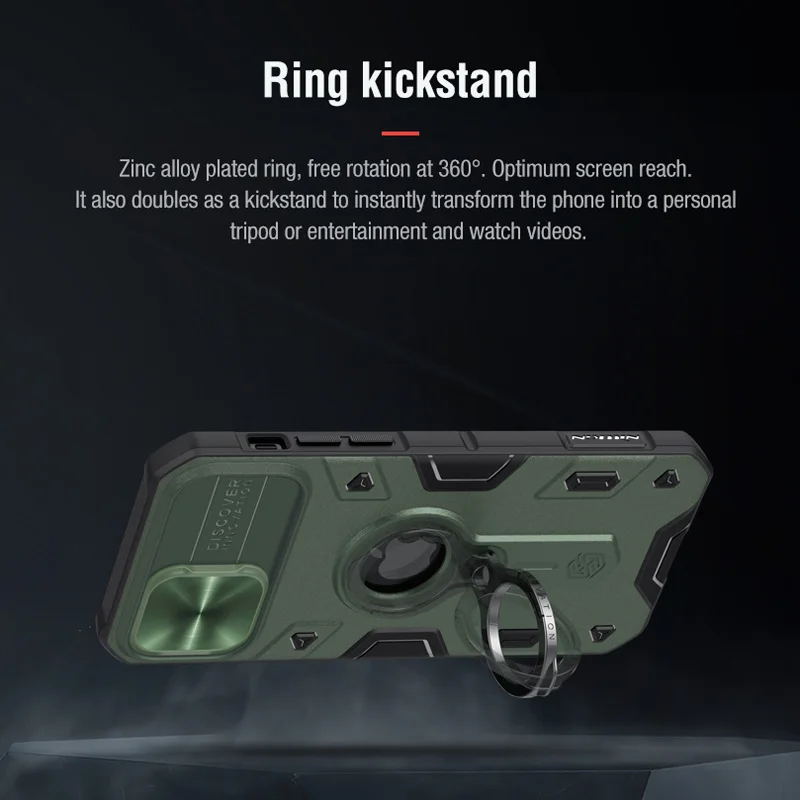 Original NILLKIN CamShield For iPhone 12 Pro Max Mini Case Slide Cover Camera Protection Shockproof Armor Ring Holder Cases