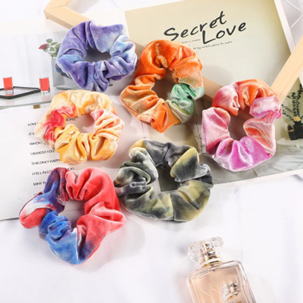 

Hot Sale New Fashion Fur Scrunchies For Girls Simple Design Elastic Hair Bands Ponytail Holder For Girl Women Best Gift