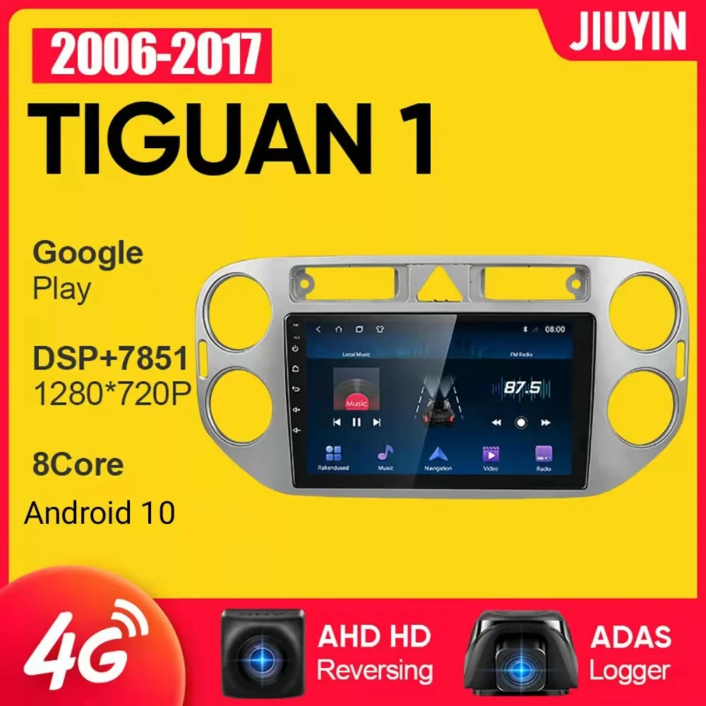 

JIUYIN 4G WIFI Android 10.0 Auto Radio For VW Volkswagen Tiguan 1 2006-2017 Car Multimedia Video Player Navigation GPS 2 Din DVD