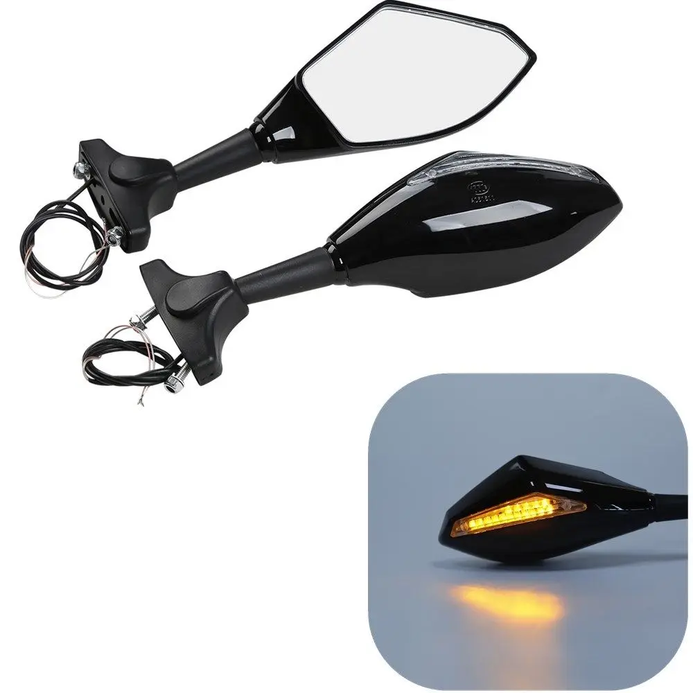 Зеркало заднего вида из углеродного волокна со светодиодным сигналом для Kawasaki