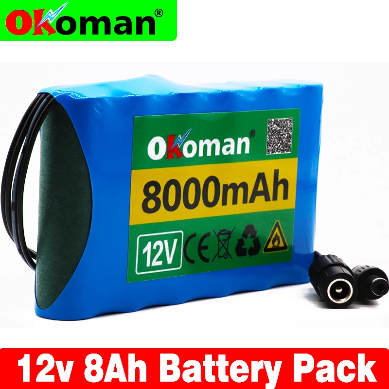 Okoman новый блок батарей 12 в 8 Ач 18650 перезаряжаемая стандартная емкость 6 В