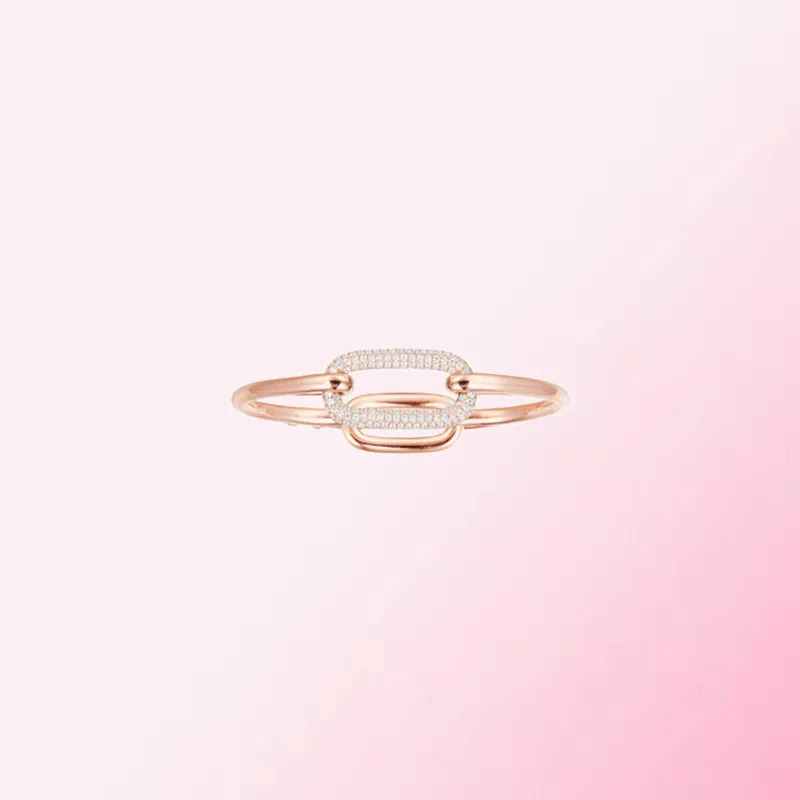 

1:1 Making 925 Sterling Silver Custom Multi-color Geometric Lock Buckle Simple Fashion Exquisite Bracelet