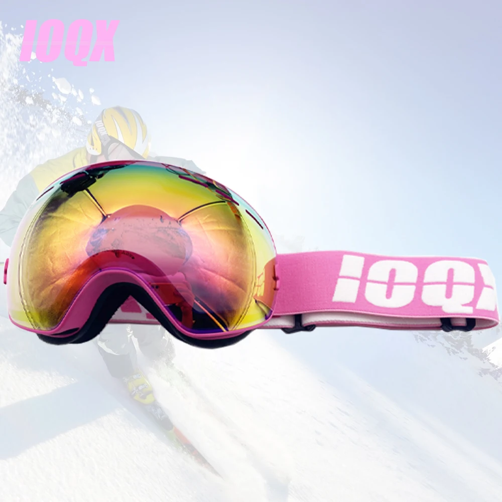 

IOQX New fashion Ski Goggles Double Layers UV400 Anti-fog Big Ski Mask Snow Glasses Skiing Snow Men Women Snowboard Goggles