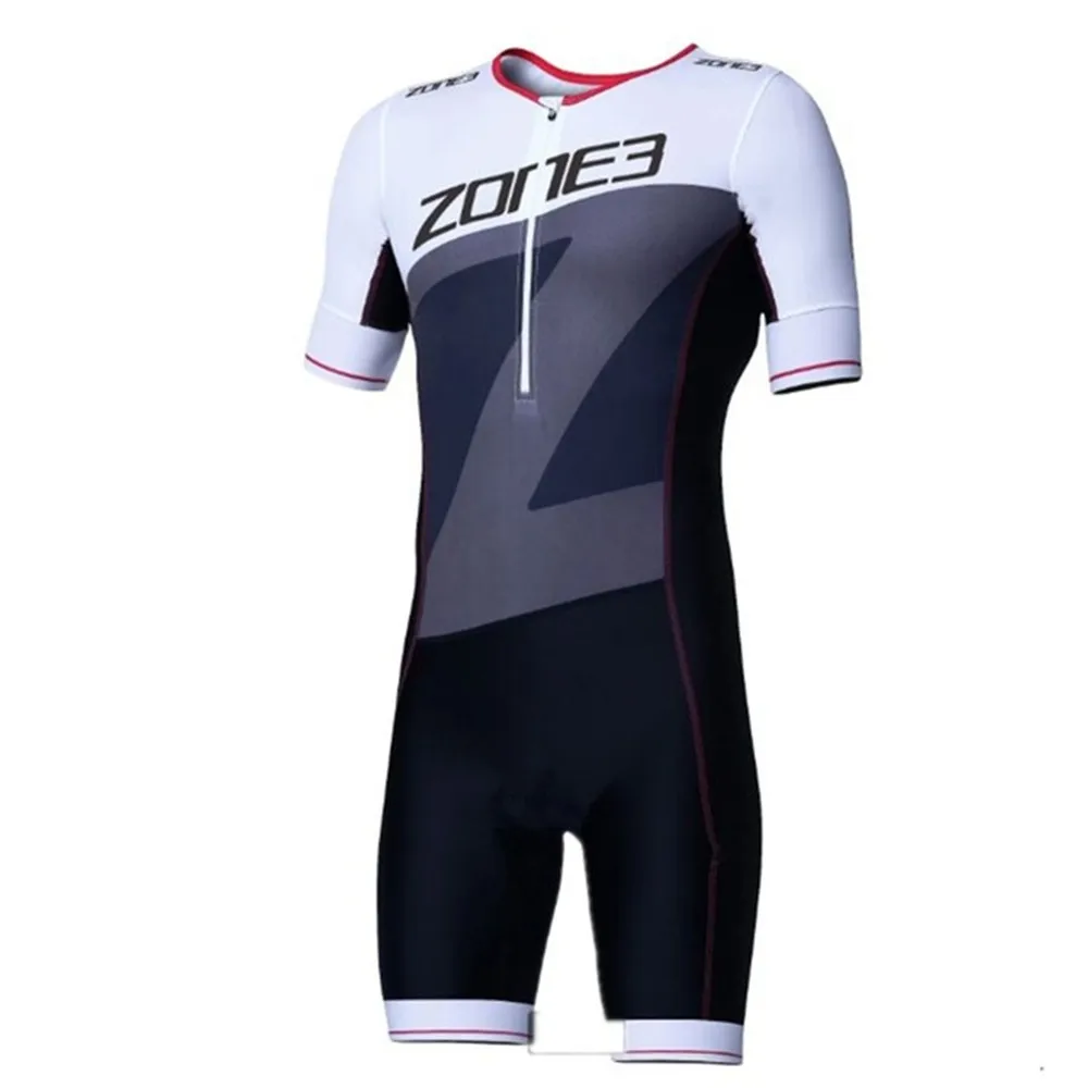 

ZONE3 triathlon suit swim/run/cycling competition clothing men's short sleeve white cycling skinsuit pro team ciclismo qucik-dry