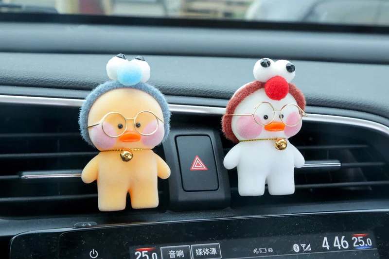 8 см Kawaii LaLafanfan кафе утка игрушка мультфильм милый утка автомобиль Декор животных Куклы Игрушки для девочек подарок на день рождения для детей